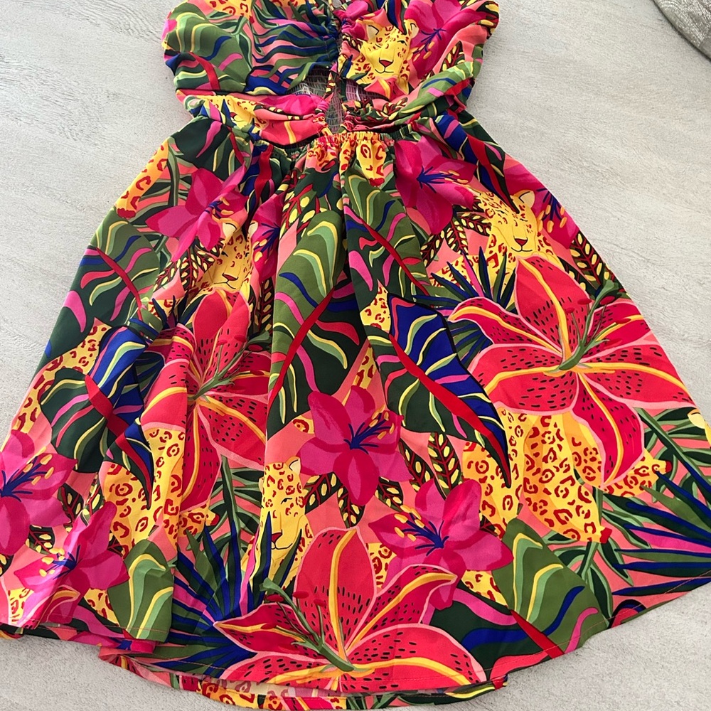 Tropical Floral Mini Dress